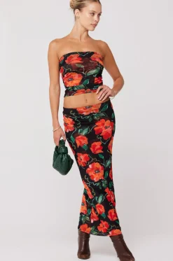 RESA Bonnie Mesh Top In Poppy Best Sale