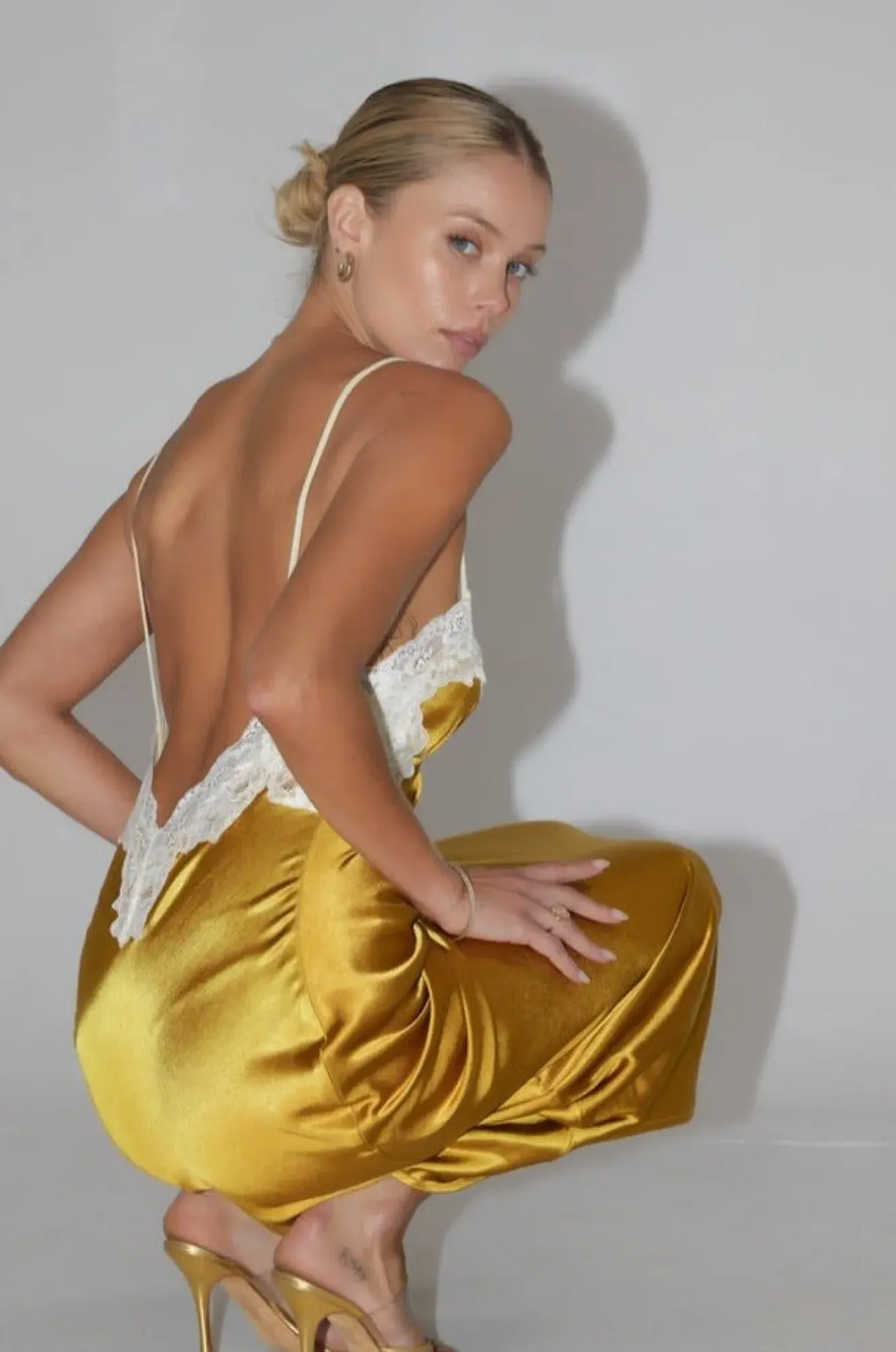 RESA Celine Dress In Gold Outlet