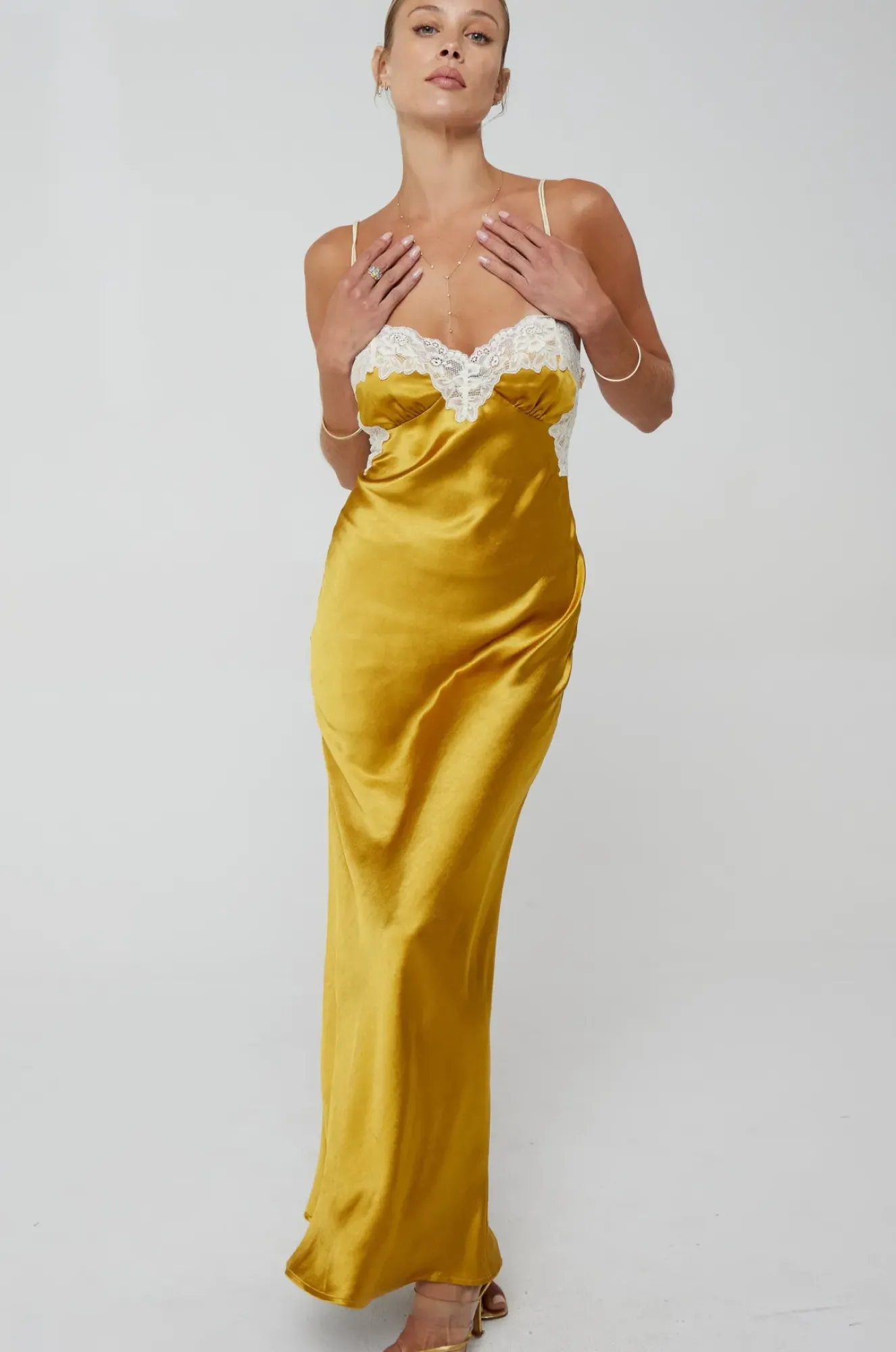 RESA Celine Dress In Gold Outlet