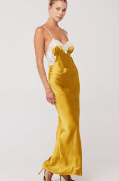 RESA Celine Dress In Gold Outlet