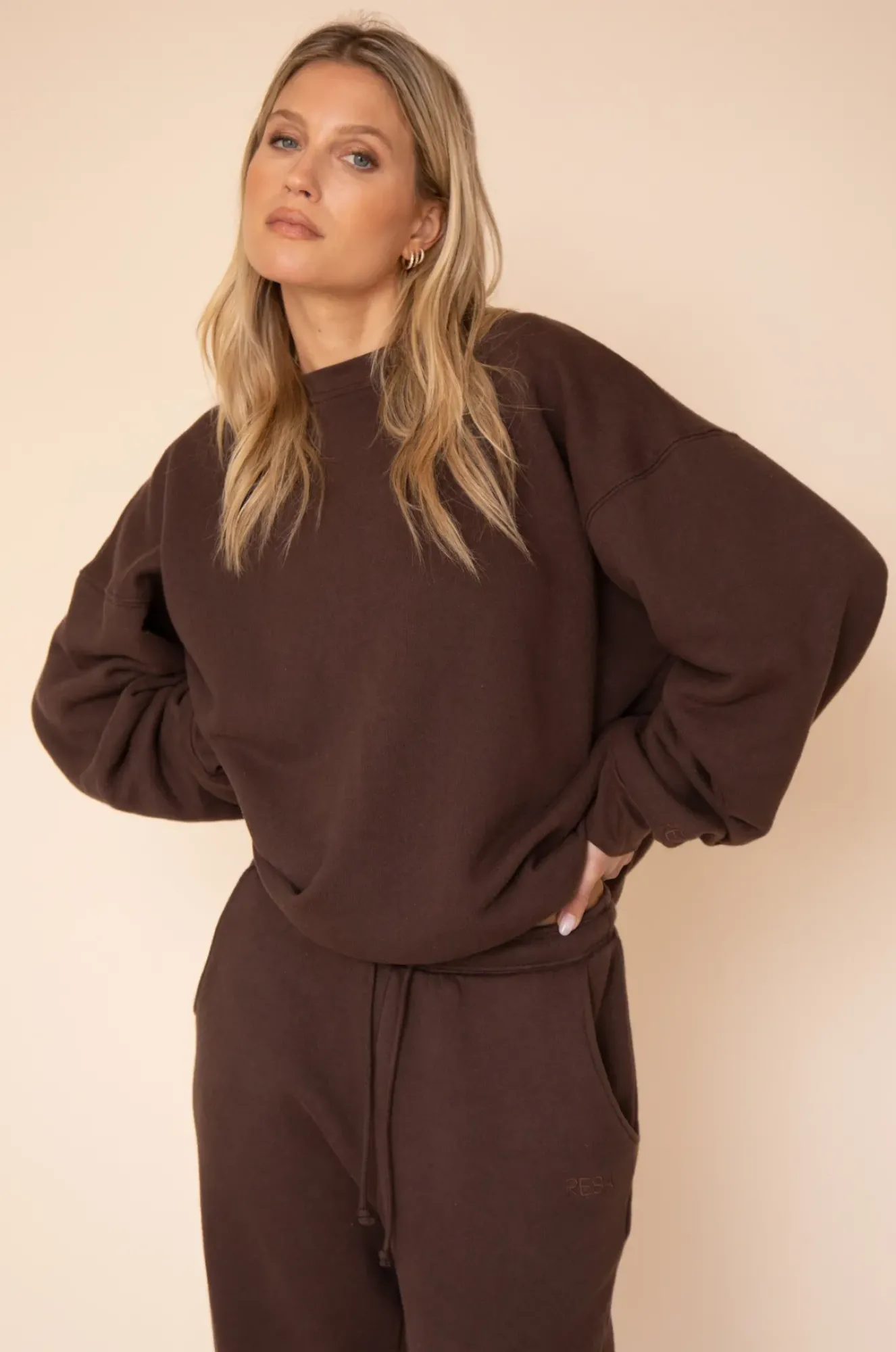 RESA Gunner Sweatshirt In Tobacco Best