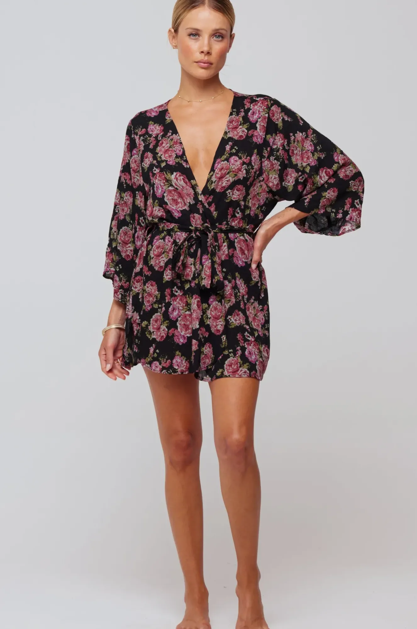 RESA Kimono Robe Vintage Floral Cheap