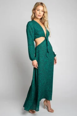 RESA Noelle Maxi Dress - Seabrook Green Maxi Dress With Sleeves Outlet