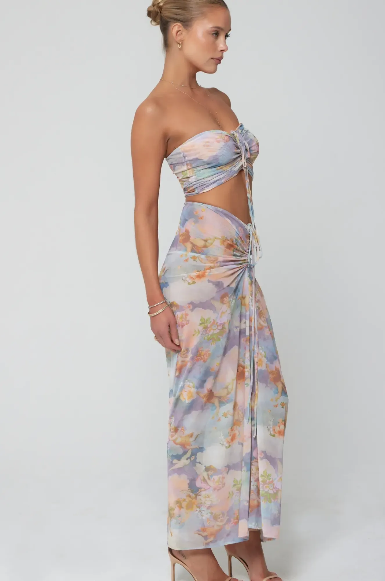RESA Ziggy Mesh Skirt In Versailles Hot